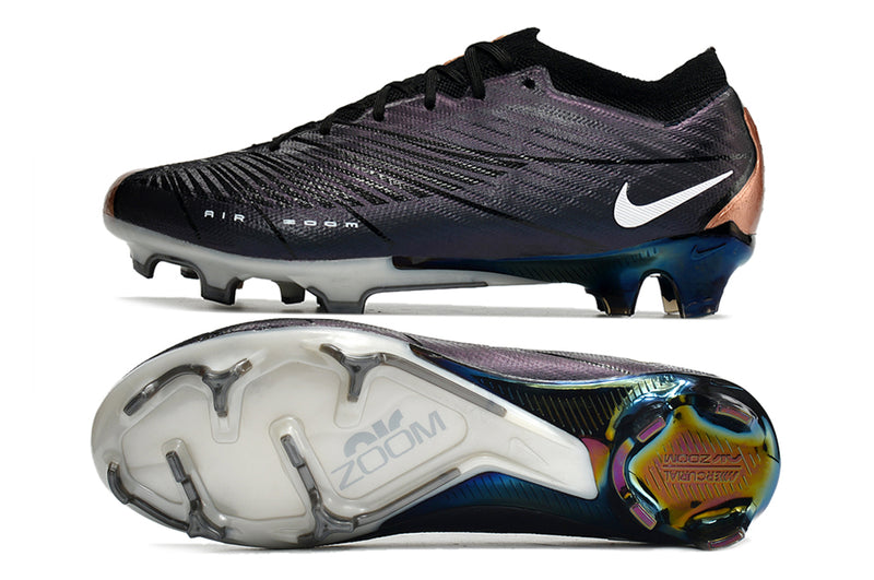 CHUTEIRA NIKE AIR ZOOM MERCURIAL VAPOR 15 ELITE CAMPO "2001" - PRETA E COBRE