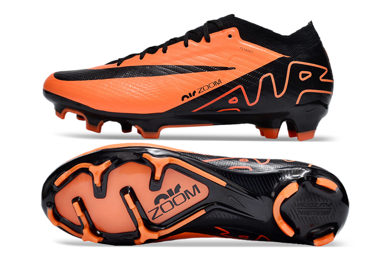 CHUTEIRA NIKE AIR ZOOM MERCURIAL VAPOR 15 ELITE CAMPO - LARANJA E PRETA