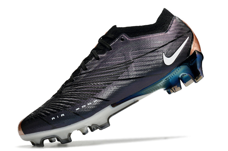 CHUTEIRA NIKE AIR ZOOM MERCURIAL VAPOR 15 ELITE CAMPO "2001" - PRETA E COBRE