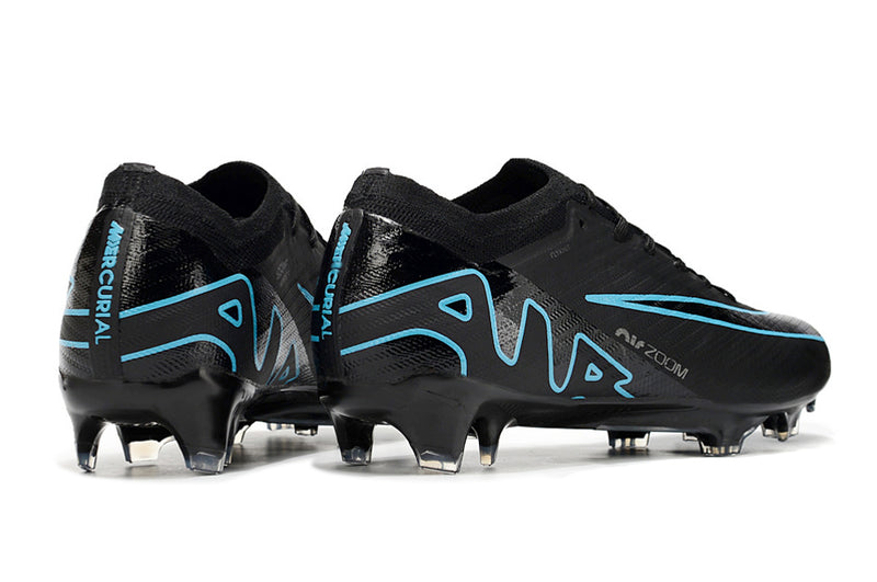CHUTEIRA NIKE AIR ZOOM MERCURIAL VAPOR 15 ELITE CAMPO - PRETA E AZUL