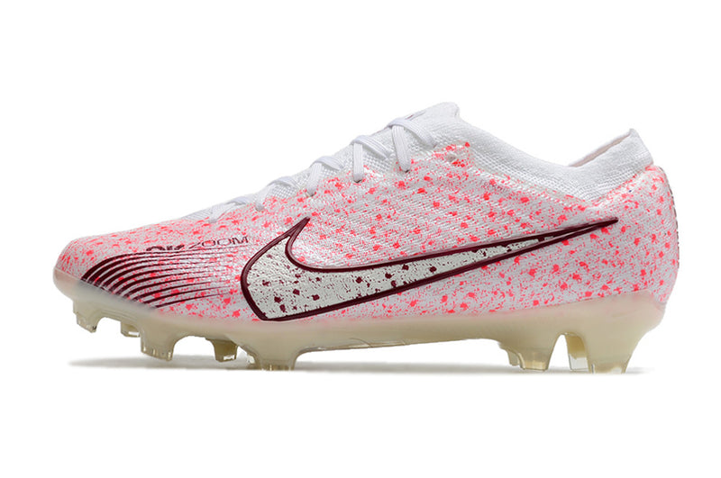CHUTEIRA NIKE AIR ZOOM MERCURIAL VAPOR 15 ELITE CAMPO - BRANCA E ROSA