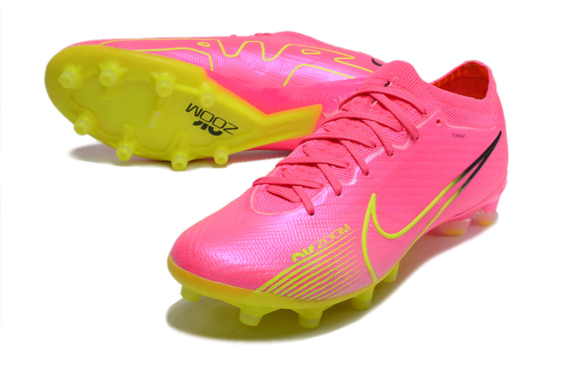 CHUTEIRA NIKE AIR ZOOM MERCURIAL VAPOR 15 ELITE CAMPO (AG) "LUMINOUS" -ROSA E AMARELA