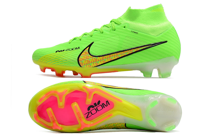 CHUTEIRA NIKE AIR ZOOM MERCURIAL SUPERFLY 9 ELITE CAMPO - VERDE E AMARELA