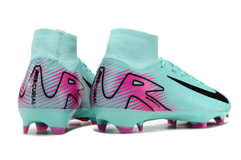 CHUTEIRA NIKE AIR ZOOM MERCURIAL SUPERFLY 10 ELITE CAMPO - CIANO E ROSA