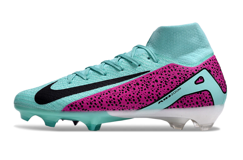 CHUTEIRA NIKE AIR ZOOM MERCURIAL SUPERFLY 10 ELITE CAMPO - CIANO E ROXA