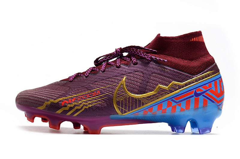 CHUTEIRA NIKE AIR ZOOM MERCURIAL SUPERFLY 9 ELITE CAMPO "MBAPPÉ" - VINHO