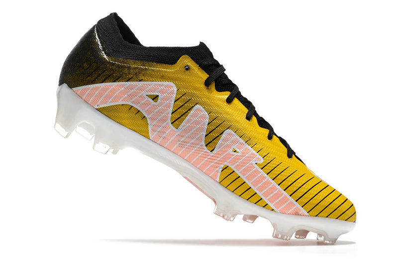 CHUTEIRA NIKE AIR ZOOM MERCURIAL VAPOR 15 ELITE CAMPO "MBAPPÉ" - AMARELA E PRETA