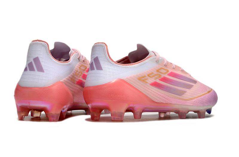 CHUTEIRA ADIDAS F50 ELITE CAMPO "LAMINE YAMAL 304" - ROSA E BRANCA