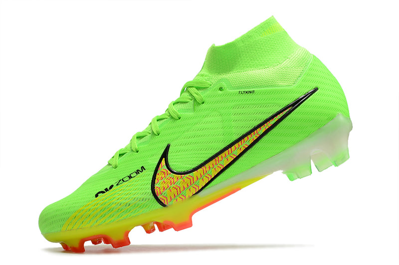 CHUTEIRA NIKE AIR ZOOM MERCURIAL SUPERFLY 9 ELITE CAMPO - VERDE E AMARELA