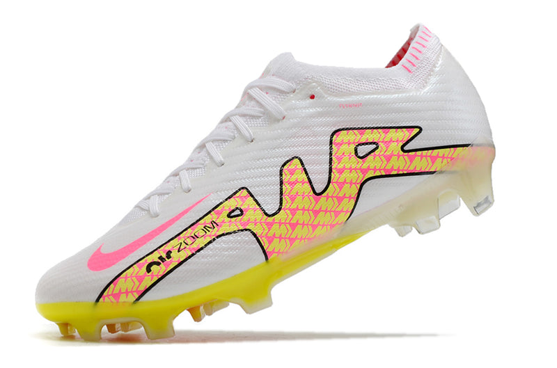 CHUTEIRA NIKE AIR ZOOM MERCURIAL VAPOR 15 ELITE CAMPO - BRANCA E AMARELA