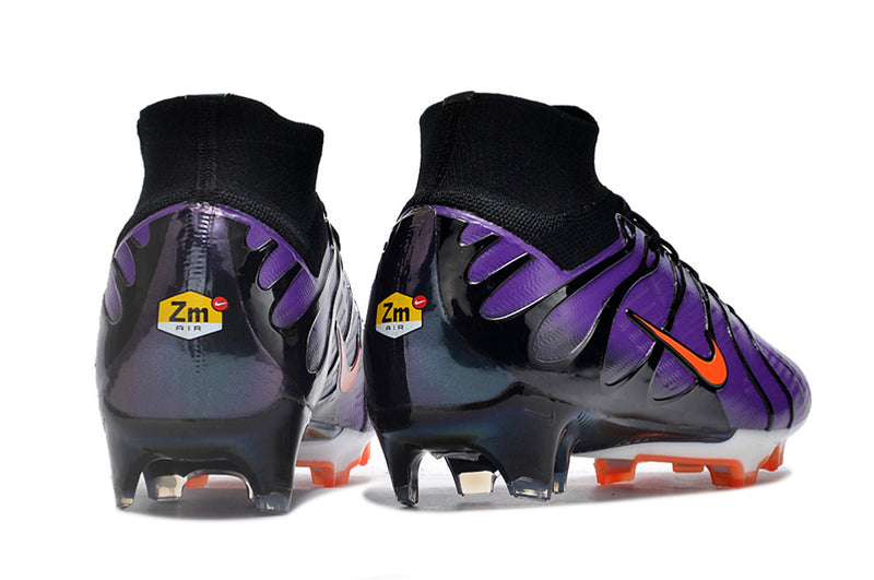 CHUTEIRA NIKE AIR ZOOM MERCURIAL SUPERFLY 9 ELITE CAMPO " AIR MAX TN" - ROXA E PRETA