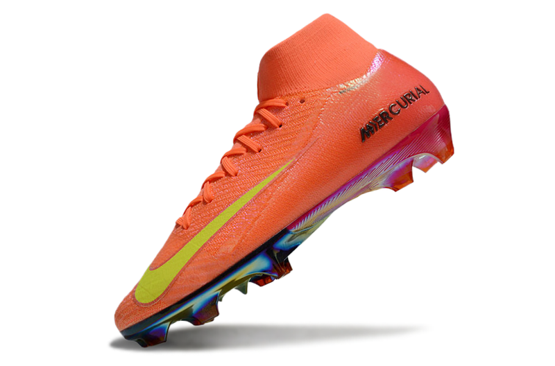 CHUTEIRA NIKE AIR ZOOM MERCURIAL SUPERFLY 10 ELITE CAMPO "COSMIC SPEED 2" - LARANJA E AMARELA