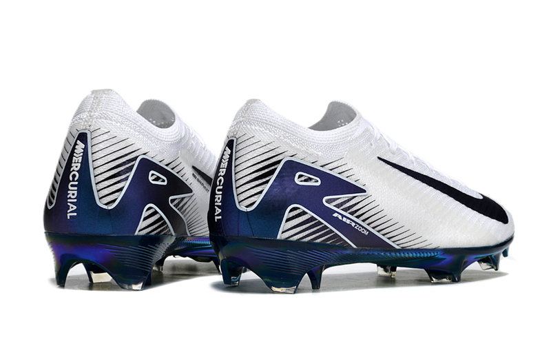 CHUTEIRA NIKE AIR ZOOM MERCURIAL VAPOR 16 ELITE CAMPO - BRANCA E AZUL ESCURO