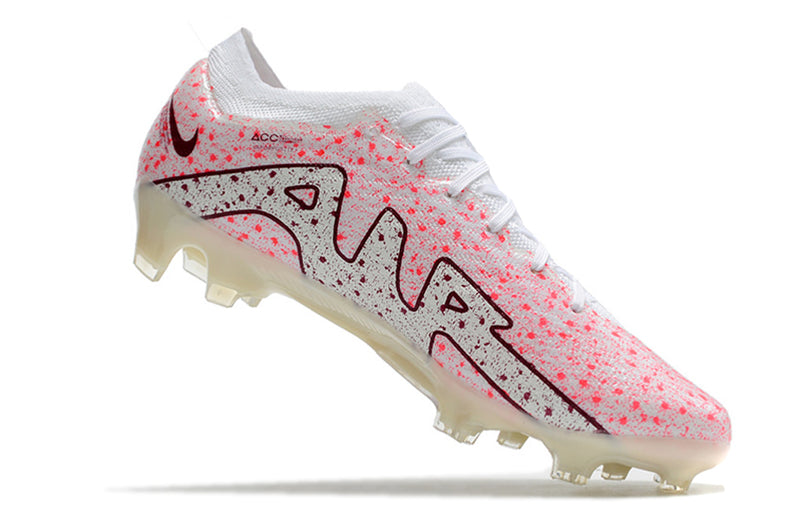 CHUTEIRA NIKE AIR ZOOM MERCURIAL VAPOR 15 ELITE CAMPO - BRANCA E ROSA