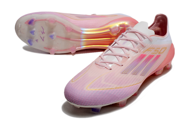 CHUTEIRA ADIDAS F50 ELITE CAMPO "LAMINE YAMAL 304" - ROSA E BRANCA