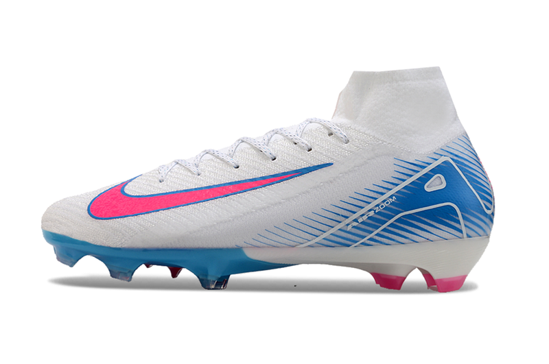 CHUTEIRA NIKE AIR ZOOM MERCURIAL SUPERFLY 10 ELITE CAMPO - BRANCA E ROSA