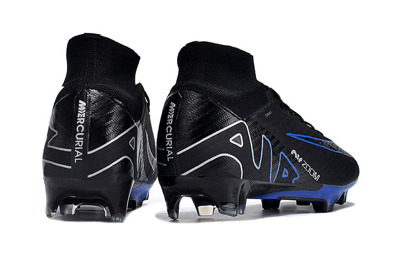 CHUTEIRA NIKE AIR ZOOM MERCURIAL SUPERFLY 9 ELITE CAMPO "SHADOW" - PRETA E AZUL