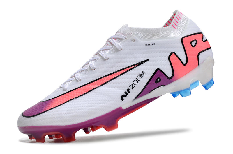 CHUTEIRA NIKE AIR ZOOM MERCURIAL VAPOR 15 ELITE CAMPO - BRANCA E VINHO