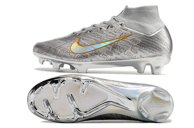 CHUTEIRA NIKE AIR ZOOM MERCURIAL SUPERFLY 9 ELITE CAMPO "XXV" - PRATA