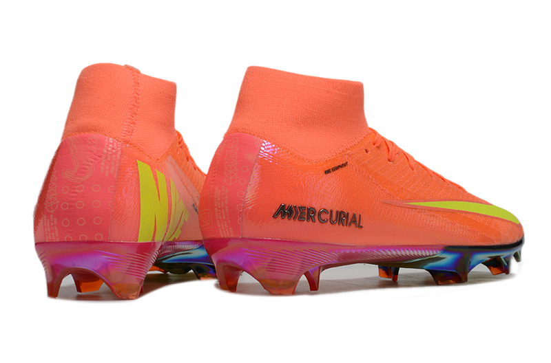 CHUTEIRA NIKE AIR ZOOM MERCURIAL SUPERFLY 10 ELITE CAMPO "COSMIC SPEED 2" - LARANJA E AMARELA