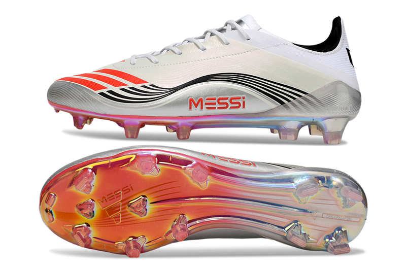 CHUTEIRA ADIDAS F50 ELITE MESSI CAMPO "PRESTIGE 10" - CINZA E VERMELHA
