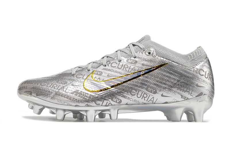 CHUTEIRA NIKE AIR ZOOM MERCURIAL VAPOR 15 ELITE CAMPO (AG) "25 ANOS" - PRATA