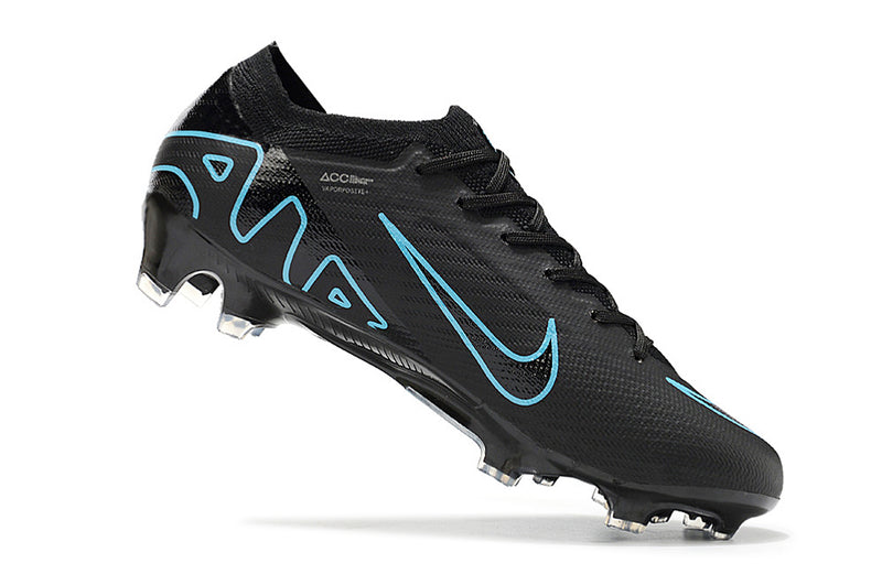 CHUTEIRA NIKE AIR ZOOM MERCURIAL VAPOR 15 ELITE CAMPO - PRETA E AZUL