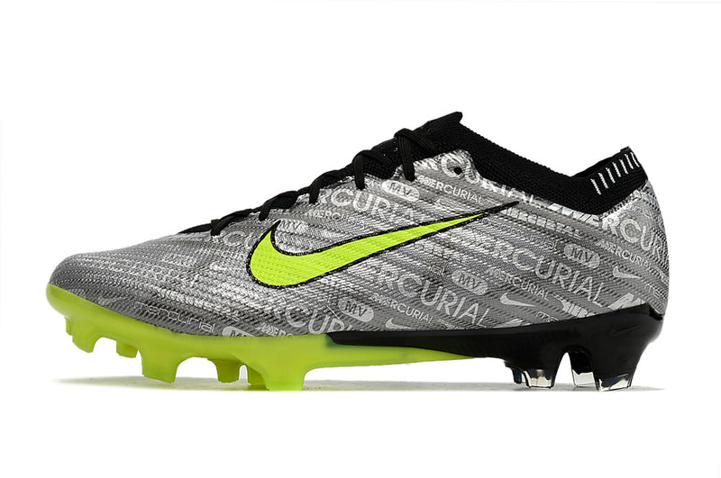 CHUTEIRA NIKE AIR ZOOM MERCURIAL VAPOR 15 ELITE CAMPO "XXV" - CINZA E VERDE