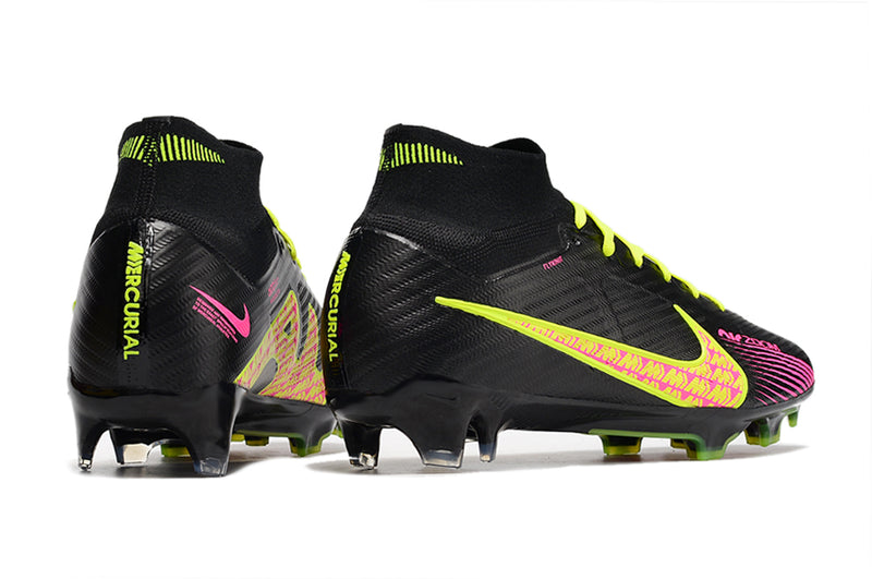 CHUTEIRA NIKE AIR ZOOM MERCURIAL SUPERFLY 9 ELITE CAMPO - PRETA E AMARELA
