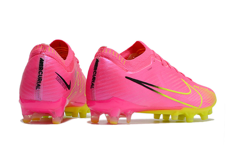 CHUTEIRA NIKE AIR ZOOM MERCURIAL VAPOR 15 ELITE CAMPO (AG) "LUMINOUS" -ROSA E AMARELA