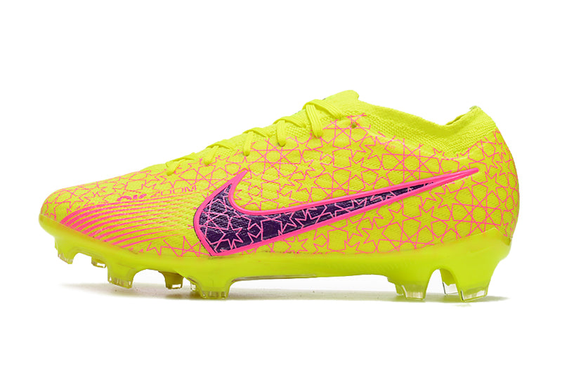 CHUTEIRA NIKE AIR ZOOM MERCURIAL VAPOR 15 ELITE CAMPO - AMARELA E ROSA