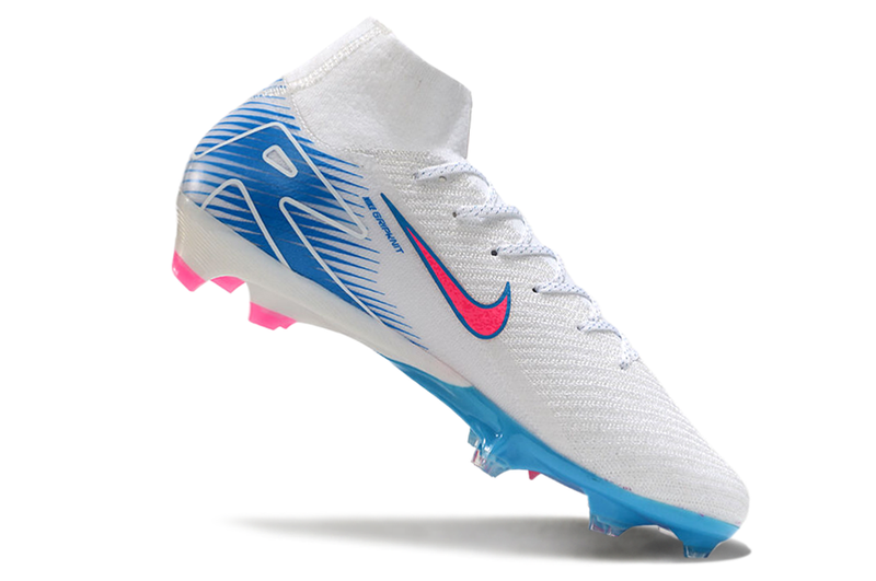CHUTEIRA NIKE AIR ZOOM MERCURIAL SUPERFLY 10 ELITE CAMPO - BRANCA E ROSA