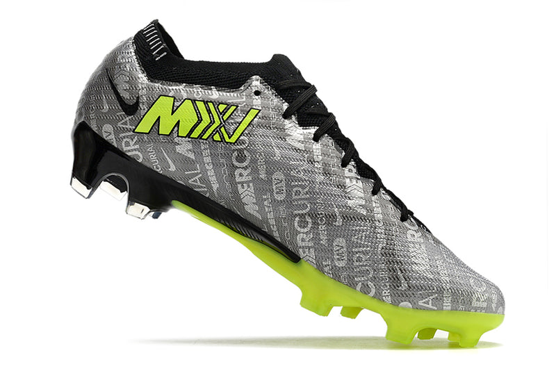 CHUTEIRA NIKE AIR ZOOM MERCURIAL VAPOR 15 ELITE CAMPO "XXV" - CINZA E VERDE