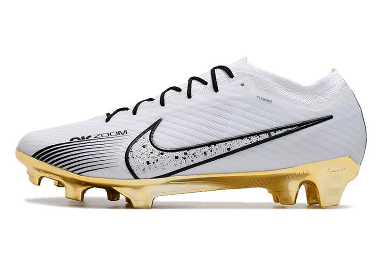 CHUTEIRA NIKE AIR ZOOM MERCURIAL VAPOR 15 ELITE CAMPO - BRANCA E DOURADO