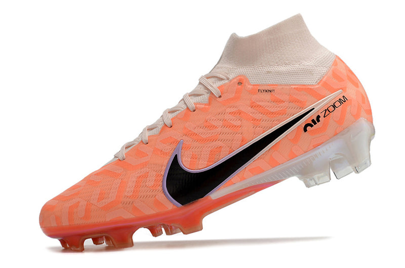 CHUTEIRA NIKE AIR ZOOM MERCURIAL SUPERFLY 9 ELITE CAMPO "UNITED" - LARANJA E PRETA