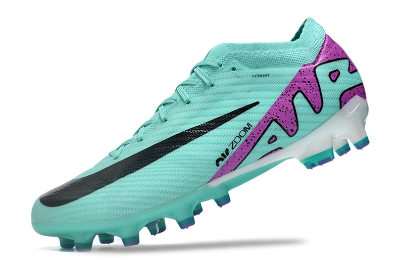 CHUTEIRA NIKE AIR ZOOM MERCURIAL VAPOR 15 ELITE CAMPO (AG) "PEAK READY" - CIANO E ROXA