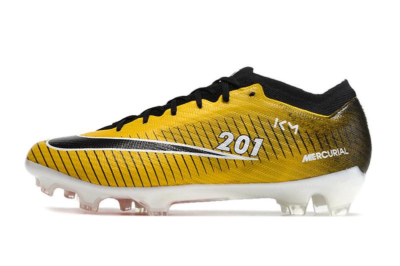 CHUTEIRA NIKE AIR ZOOM MERCURIAL VAPOR 15 ELITE CAMPO "MBAPPÉ" - AMARELA E PRETA