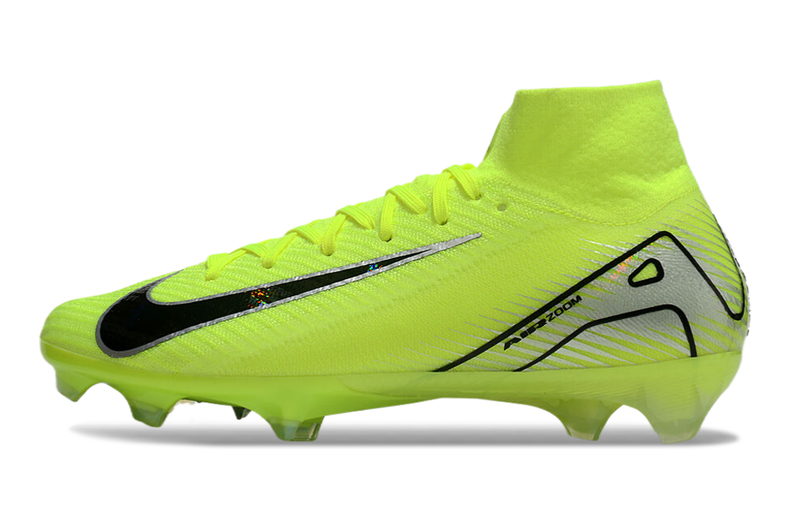 CHUTEIRA NIKE AIR ZOOM MERCURIAL SUPERFLY 10 ELITE CAMPO "MAD VOLTAGE" - VERDE FLUORESCENTE