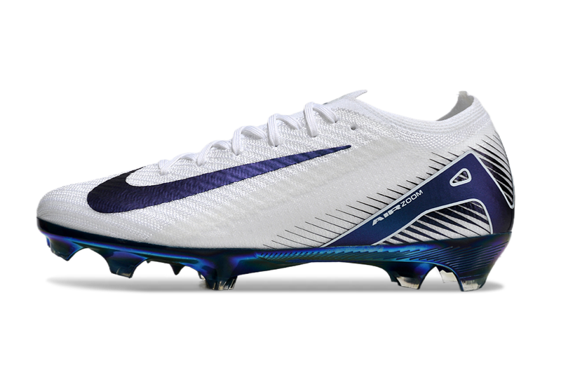 CHUTEIRA NIKE AIR ZOOM MERCURIAL VAPOR 16 ELITE CAMPO - BRANCA E AZUL ESCURO