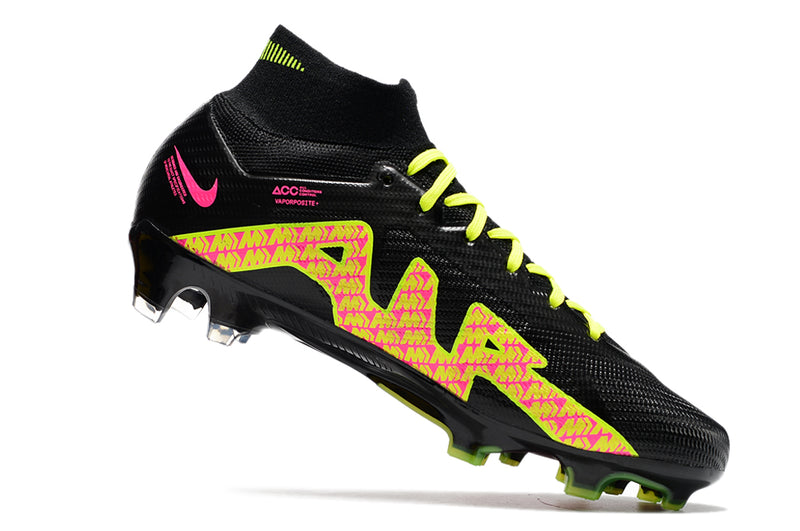 CHUTEIRA NIKE AIR ZOOM MERCURIAL SUPERFLY 9 ELITE CAMPO - PRETA E AMARELA