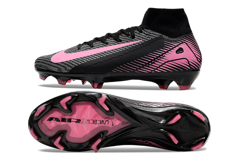 CHUTEIRA NIKE AIR ZOOM MERCURIAL SUPERFLY 10 ELITE CAMPO - PRETA E ROSA