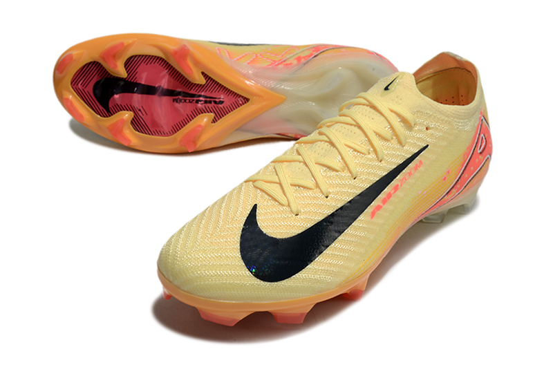 CHUTEIRA NIKE AIR ZOOM MERCURIAL VAPOR 16 ELITE CAMPO "MBAPPÉ" - AMARELA E LARANJA