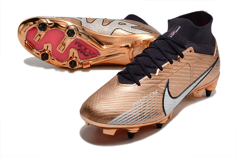 CHUTEIRA NIKE AIR ZOOM MERCURIAL SUPERFLY 9 ELITE TRAVA MISTA "GENERATION" - COBRE