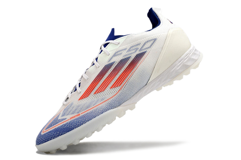 CHUTEIRA ADIDAS F50 SOCIETY "ADVANCEMENT" - BRANCA E AZUL