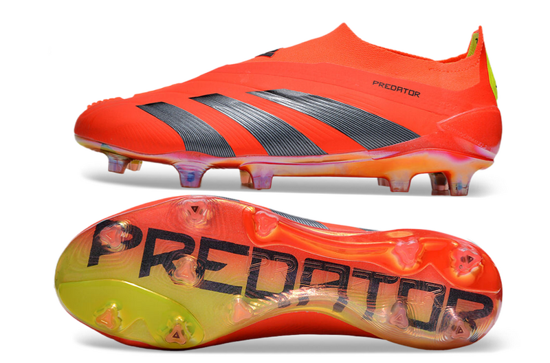 ADIDAS PREDATOR 24 LACELESS ELITE CAMPO "PREDSTIRKE" - LARANJA E PRETA