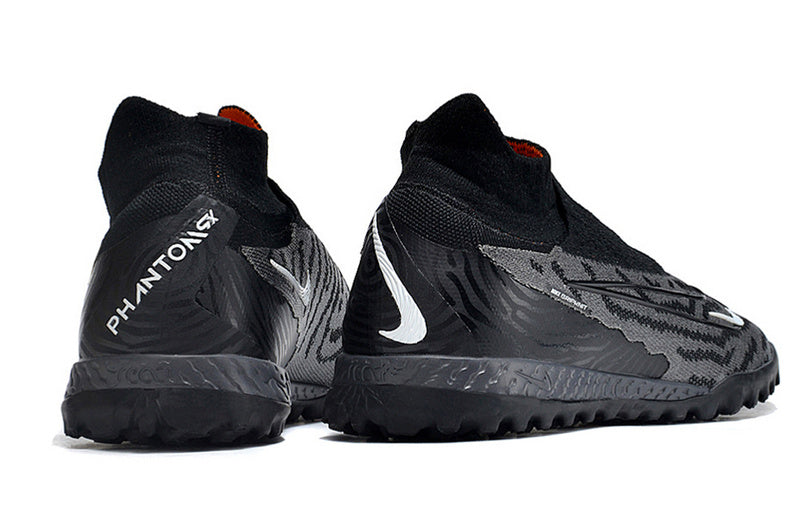 CHUTEIRA NIKE PHANTOM GX DYNAMIC FIT ELITE SOCIETY - CINZA, PRETA E LARANJA