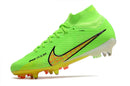 CHUTEIRA NIKE AIR ZOOM MERCURIAL SUPERFLY 9 ELITE TRAVA MISTA FIXA - VERDE E AMARELA
