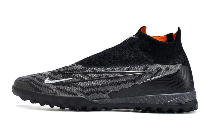 CHUTEIRA NIKE PHANTOM GX DYNAMIC FIT ELITE SOCIETY - CINZA, PRETA E LARANJA