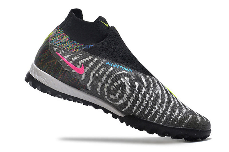 CHUTEIRA NIKE PHANTOM GX DYNAMIC FIT ELITE SOCIETY - CINZA, PRETA E VERDE