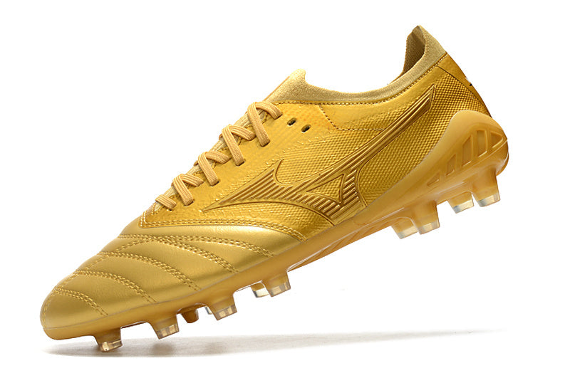 CHUTEIRA MIZUNO MORELIA NEO III JAPAN CAMPO - DOURADA
